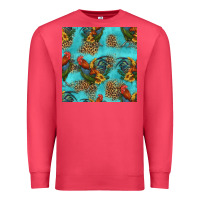 Cardinal rooster and sunflowers seamless pattern Premium Sweatshirt - HRA Design Shop