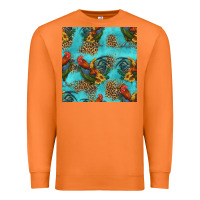 Carrot rooster and sunflowers seamless pattern Premium Sweatshirt - HRA Design Shop