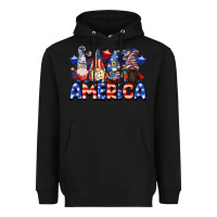 Black America gnomes 4th of July Heavyweight Hoodie - CowGirlArtShop