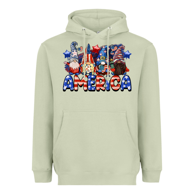 America Gnomes 4th Of July Heavyweight Hoodie by CowGirlArtShop | Teevron