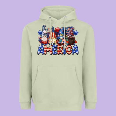 America Gnomes 4th Of July Heavyweight Hoodie Designed By Cowgirlartshop