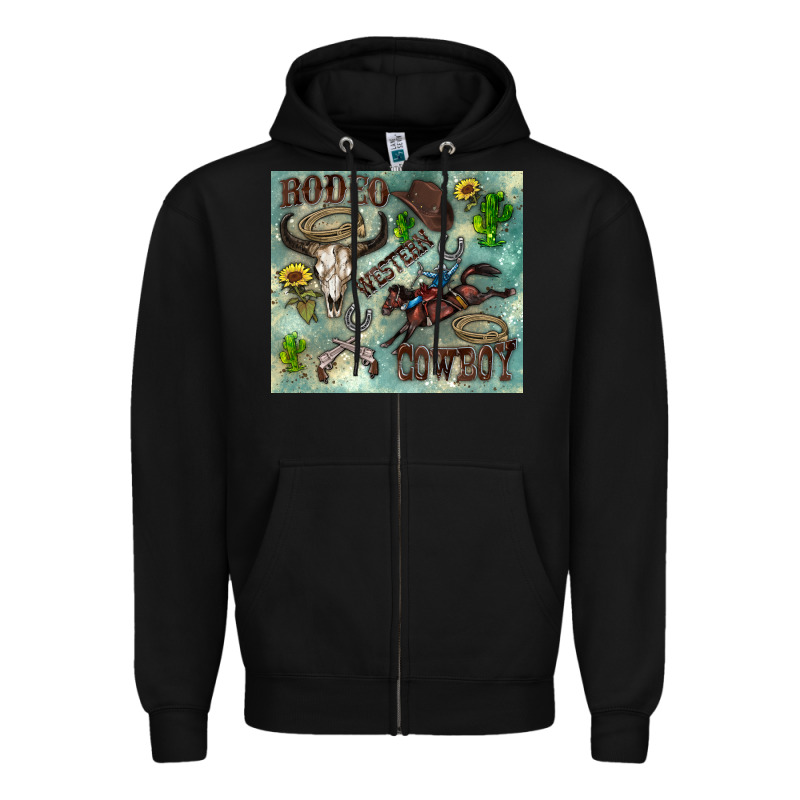 Country Western Zipper Hoodie by Zillion Design Studio | Teevron