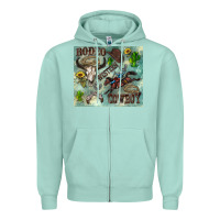 Seafoam country western Zipper Hoodie - Zillion Design Studio