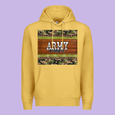 Army Mom Leopard Glitter Camouflage Premium Hoodie Designed By Barkaloodesign