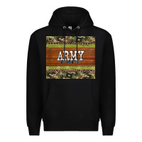 Black army mom leopard glitter camouflage Premium Hoodie - BarkalooDesign
