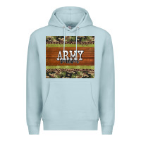 Blue Mist army mom leopard glitter camouflage Premium Hoodie - BarkalooDesign