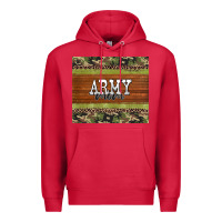 Cardinal army mom leopard glitter camouflage Premium Hoodie - BarkalooDesign