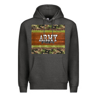 Charcoal Heather army mom leopard glitter camouflage Premium Hoodie - BarkalooDesign