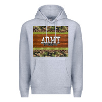 Heather Grey army mom leopard glitter camouflage Premium Hoodie - BarkalooDesign
