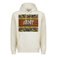 Oatmeal Heather army mom leopard glitter camouflage Premium Hoodie - BarkalooDesign