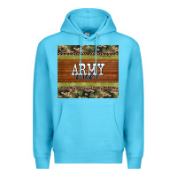 Ocean Blue army mom leopard glitter camouflage Premium Hoodie - BarkalooDesign
