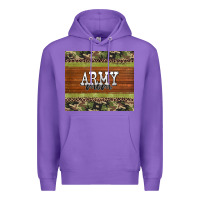 Purple army mom leopard glitter camouflage Premium Hoodie - BarkalooDesign