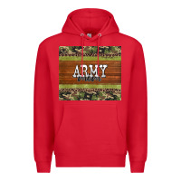 Red army mom leopard glitter camouflage Premium Hoodie - BarkalooDesign