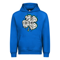 Cobalt four leaf clover dalmatian print grunge Urban Hoodie - MaliasSmallBusiness