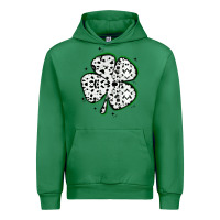 Emerald four leaf clover dalmatian print grunge Urban Hoodie - MaliasSmallBusiness