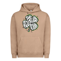 Pigment Burro four leaf clover dalmatian print grunge Urban Hoodie - MaliasSmallBusiness