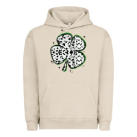 Pigment French Oak four leaf clover dalmatian print grunge Urban Hoodie - MaliasSmallBusiness