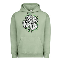 Pigment Oil Green four leaf clover dalmatian print grunge Urban Hoodie - MaliasSmallBusiness