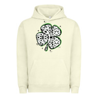 Pigment Pistachio four leaf clover dalmatian print grunge Urban Hoodie - MaliasSmallBusiness