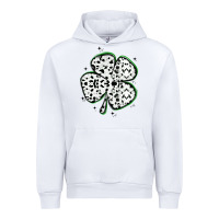 White four leaf clover dalmatian print grunge Urban Hoodie - MaliasSmallBusiness