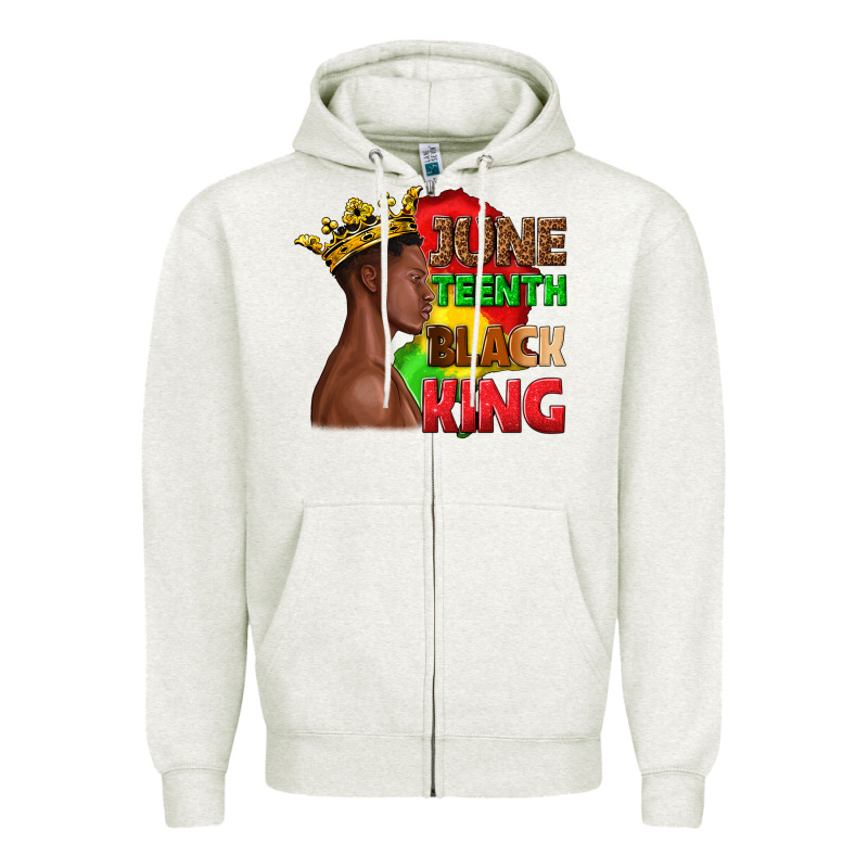 Juneteenth Black King Zipper Hoodie by texasbilliewilder | Teevron