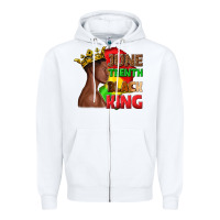 White juneteenth black king Zipper Hoodie - texasbilliewilder