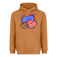 Meerkat American flag leopard hearts Heavyweight Hoodie - Neo Western