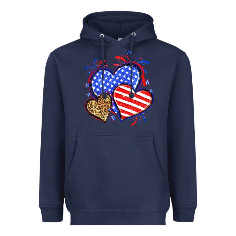 American Flag Leopard Hearts Heavyweight Hoodie by Neo Western | Teevron