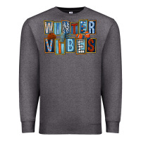 Charcoal Heather winter vibes Premium Sweatshirt - FaDigitalArtStudio