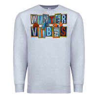 Heather Grey winter vibes Premium Sweatshirt - FaDigitalArtStudio