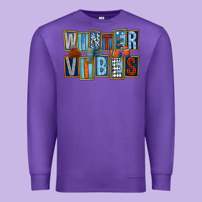 Winter Vibes Premium Sweatshirt Designed By Fadigitalartstudio