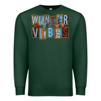 Sports Green winter vibes Premium Sweatshirt - FaDigitalArtStudio