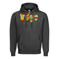 Charcoal Heather juneteenth coffee cups Zipper Hoodie - texasbilliewilder