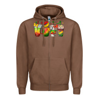 Chestnut juneteenth coffee cups Zipper Hoodie - texasbilliewilder