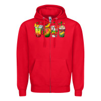 Red juneteenth coffee cups Zipper Hoodie - texasbilliewilder