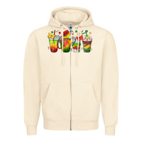 Sandshell juneteenth coffee cups Zipper Hoodie - texasbilliewilder