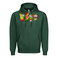 Sports Green juneteenth coffee cups Zipper Hoodie - texasbilliewilder