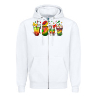 White juneteenth coffee cups Zipper Hoodie - texasbilliewilder
