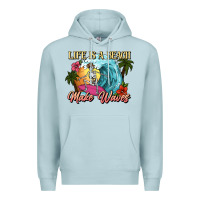 Blue Mist Life is a beach make waves skeleton Premium Hoodie - NancyCooperArtShop