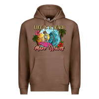 Chestnut Life is a beach make waves skeleton Premium Hoodie - NancyCooperArtShop