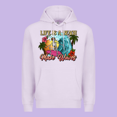 Life Is A Beach Make Waves Skeleton Premium Hoodie Designed By Nancycooperartshop