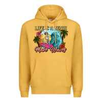 Mustard Life is a beach make waves skeleton Premium Hoodie - NancyCooperArtShop