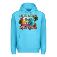 Ocean Blue Life is a beach make waves skeleton Premium Hoodie - NancyCooperArtShop