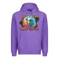 Purple Life is a beach make waves skeleton Premium Hoodie - NancyCooperArtShop