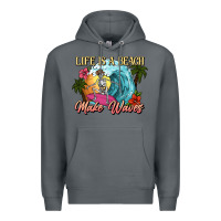 Rock Life is a beach make waves skeleton Premium Hoodie - NancyCooperArtShop