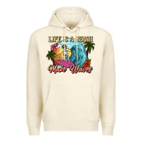 Sandshell Life is a beach make waves skeleton Premium Hoodie - NancyCooperArtShop