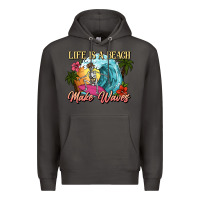 Smoke Life is a beach make waves skeleton Premium Hoodie - NancyCooperArtShop