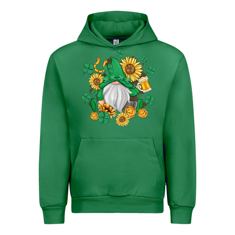 St Patrick's Day Shamrock Sunflowers Gnome Urban Hoodie by MaliasSmallBusiness | Teevron