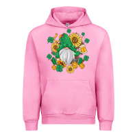 Fuchsia Pink st patrick's day shamrock sunflowers gnome Urban Hoodie - MaliasSmallBusiness