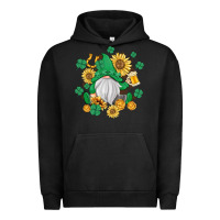 Pigment Black st patrick's day shamrock sunflowers gnome Urban Hoodie - MaliasSmallBusiness